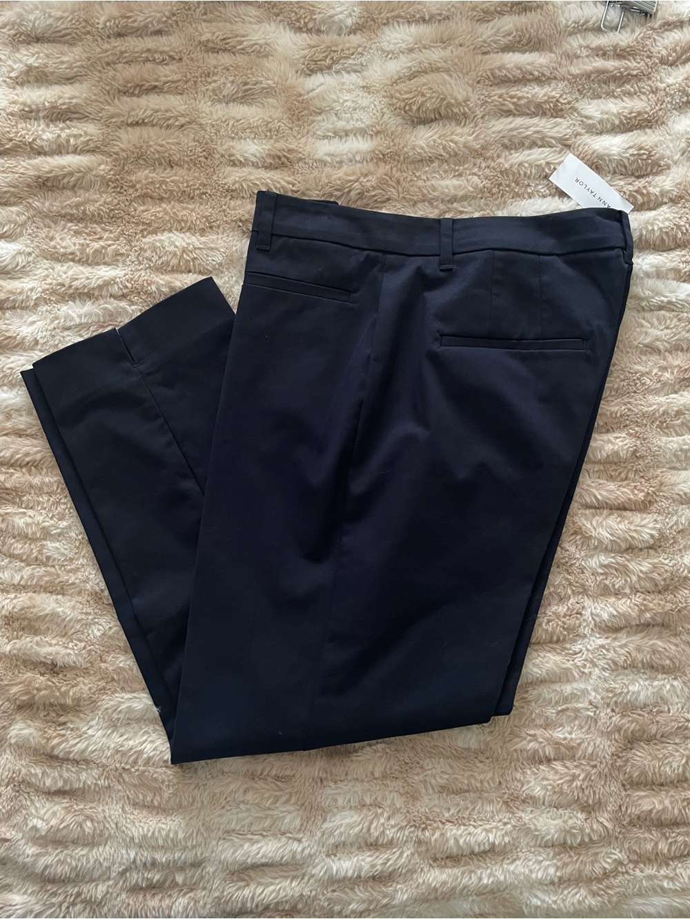 Ann Taylor Cotton Crop Pant Navy Size 8 Curvy Fit NWT - Picture 4 of 9